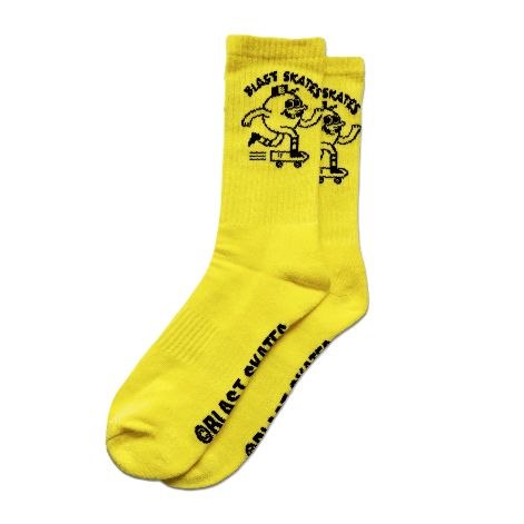 Chaussettes Blast Skates Mascot Logo Crew Yellow