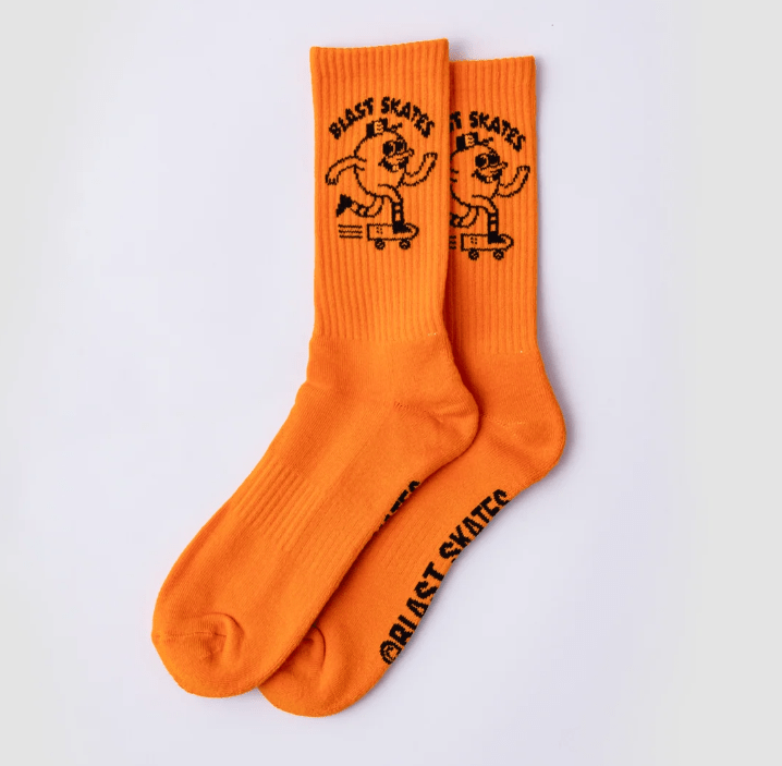 Chaussettes Blast Skates Mascot Logo Crew Orange