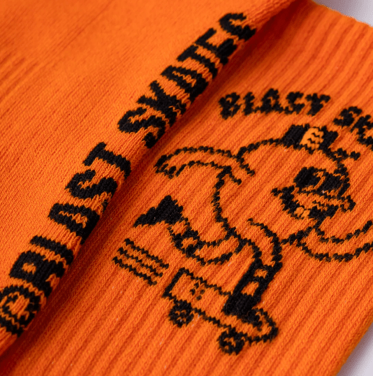 Chaussettes Blast Skates Mascot Logo Crew Orange