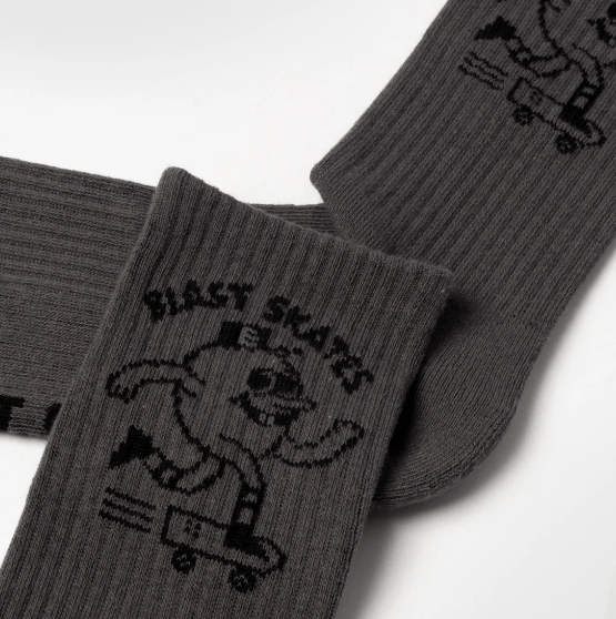 Chaussettes Blast Skates Mascot Logo Crew Charcoal