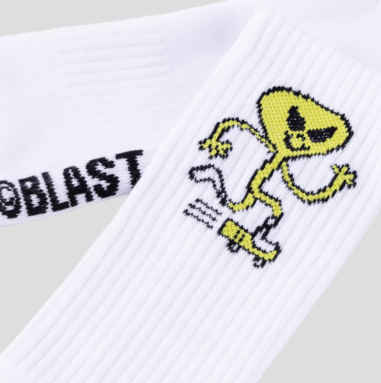 Chaussettes Blast Skates Alien Mascot White
