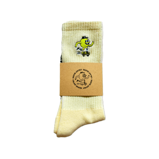Chaussettes Blast Skates Embroidered Mascot Soft Yellow