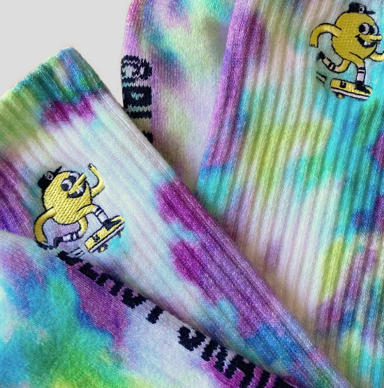 Chaussettes Blast Skates Embroidered Mascot Tie Dye