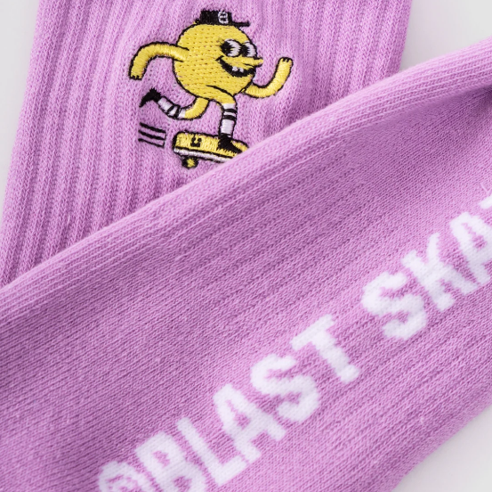 Chaussettes Blast Skates Embroidered Mascot Lilac
