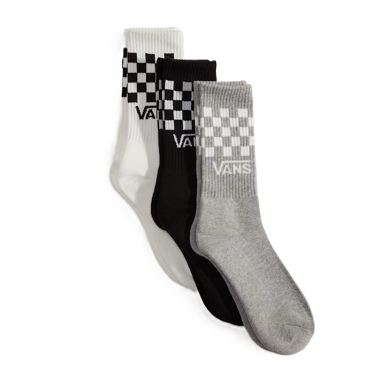 Chaussettes Vans Classic Half Crew Check Black White Grey