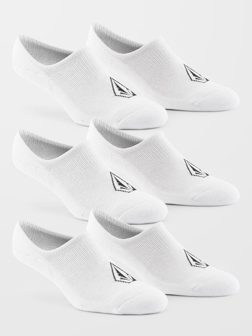 Chaussettes Volcom No Show (Pack de 3) White