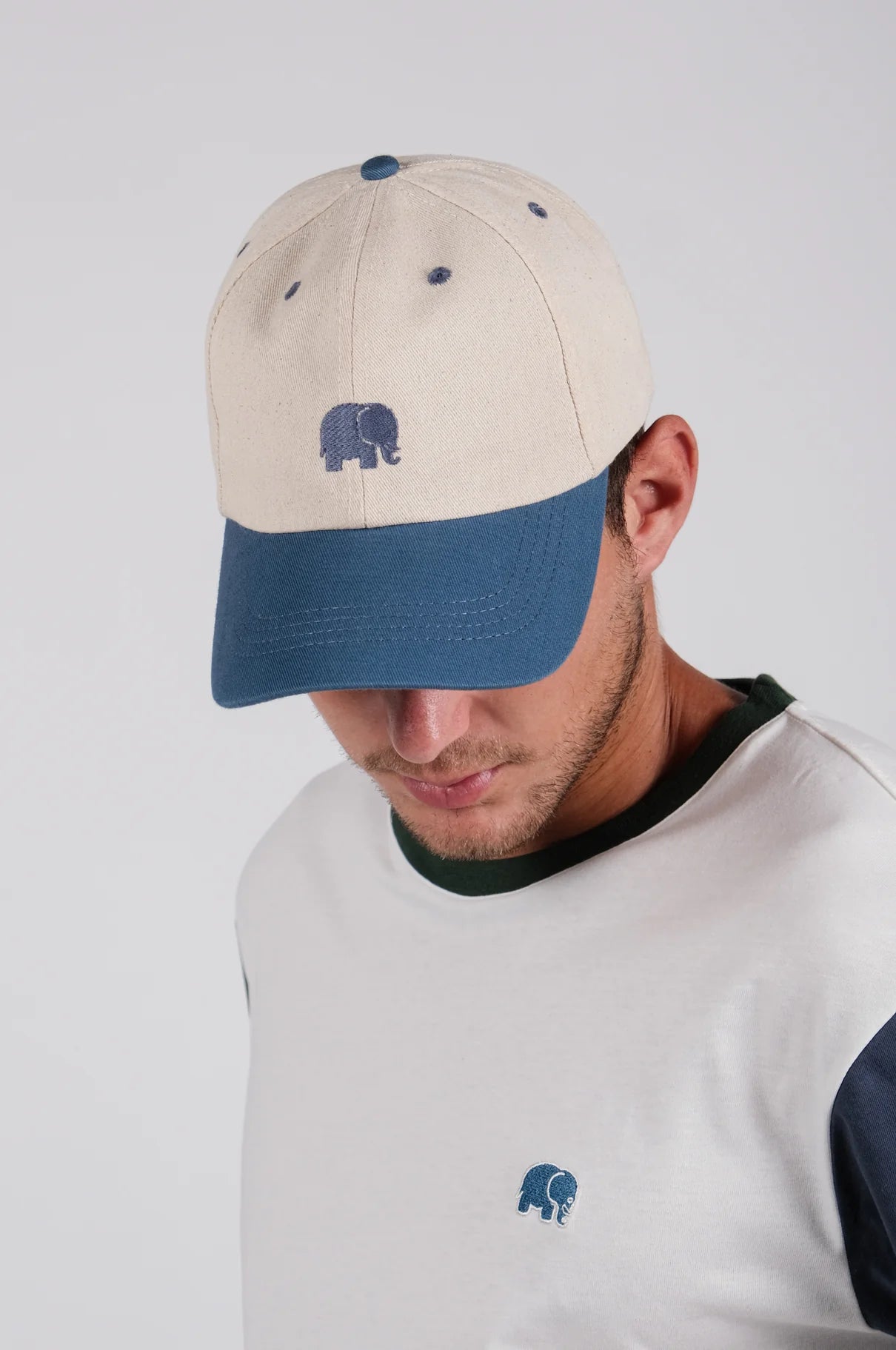 Casquette Trendsplant Logo Dad Indigo Ecru