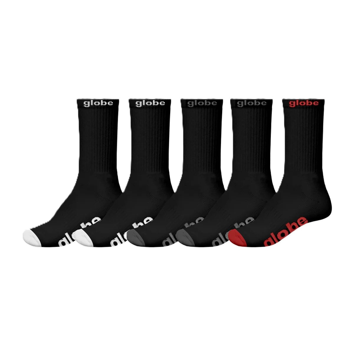 Chaussettes Globe OG hi Black Pack de 5