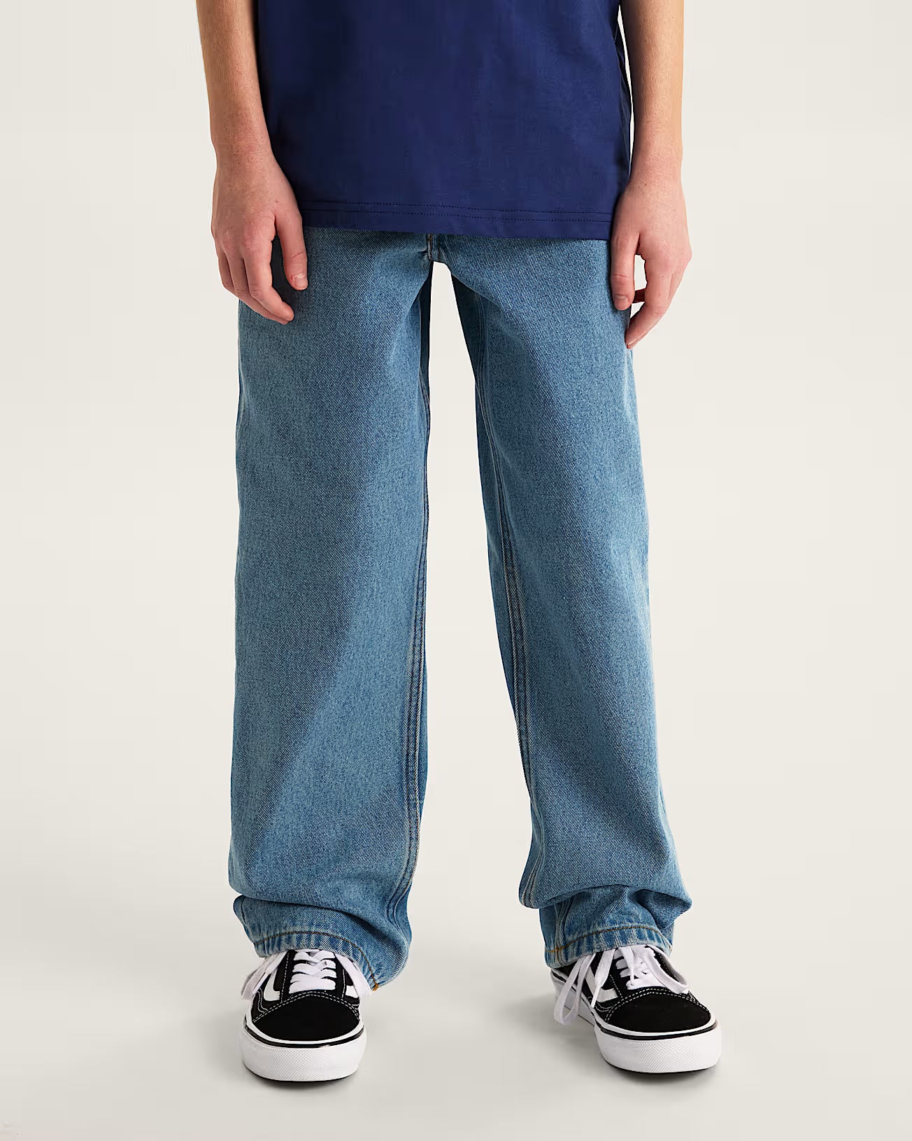 Pantalon Kid Vans Check 5 Baggy Stonewash Blue