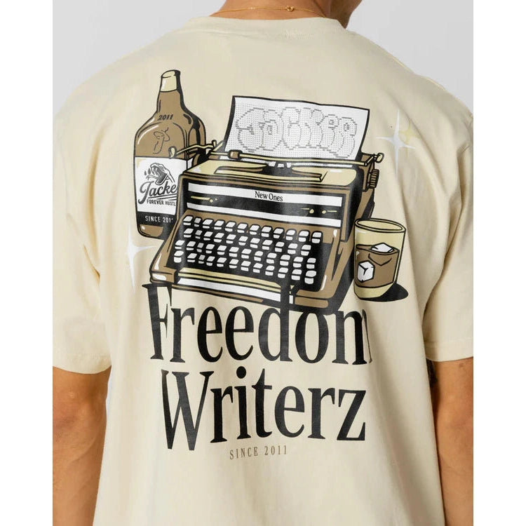 Tee-shirt Jacker Freedom Writerz Beige