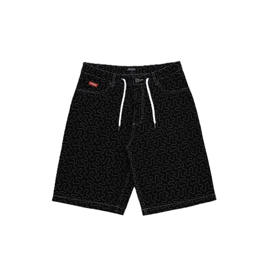 Short Jacker Oneline Baggy Denim Black
