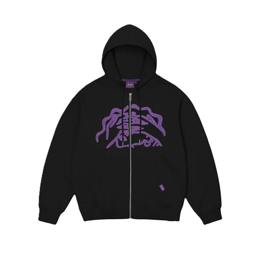 Sweat Jacker Warehouse Zip Black