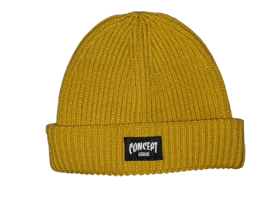 Bonnet Grosses Mailles Concept Boardshop Mustard