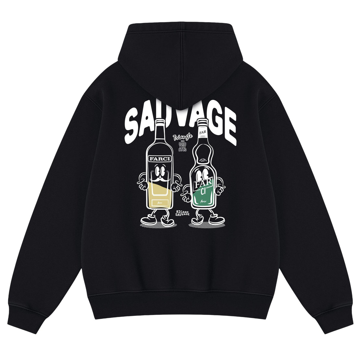 Sweat Farci Sauvage Zip Black