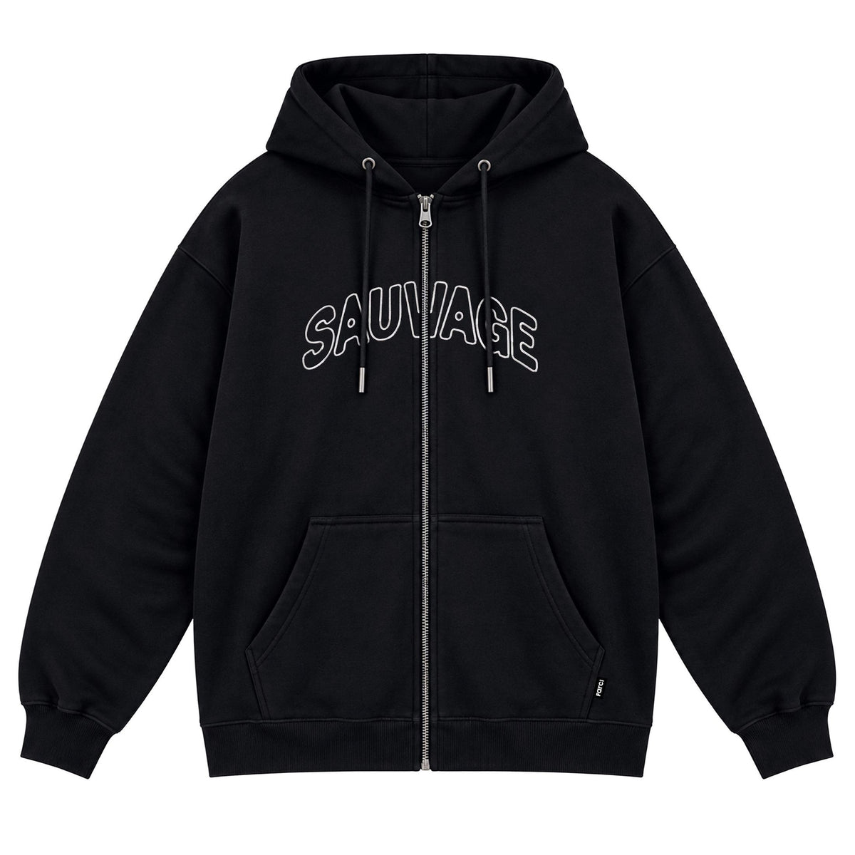 Sweat Farci Sauvage Zip Black