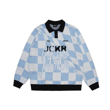 Knit Crew Jacker Square Blue