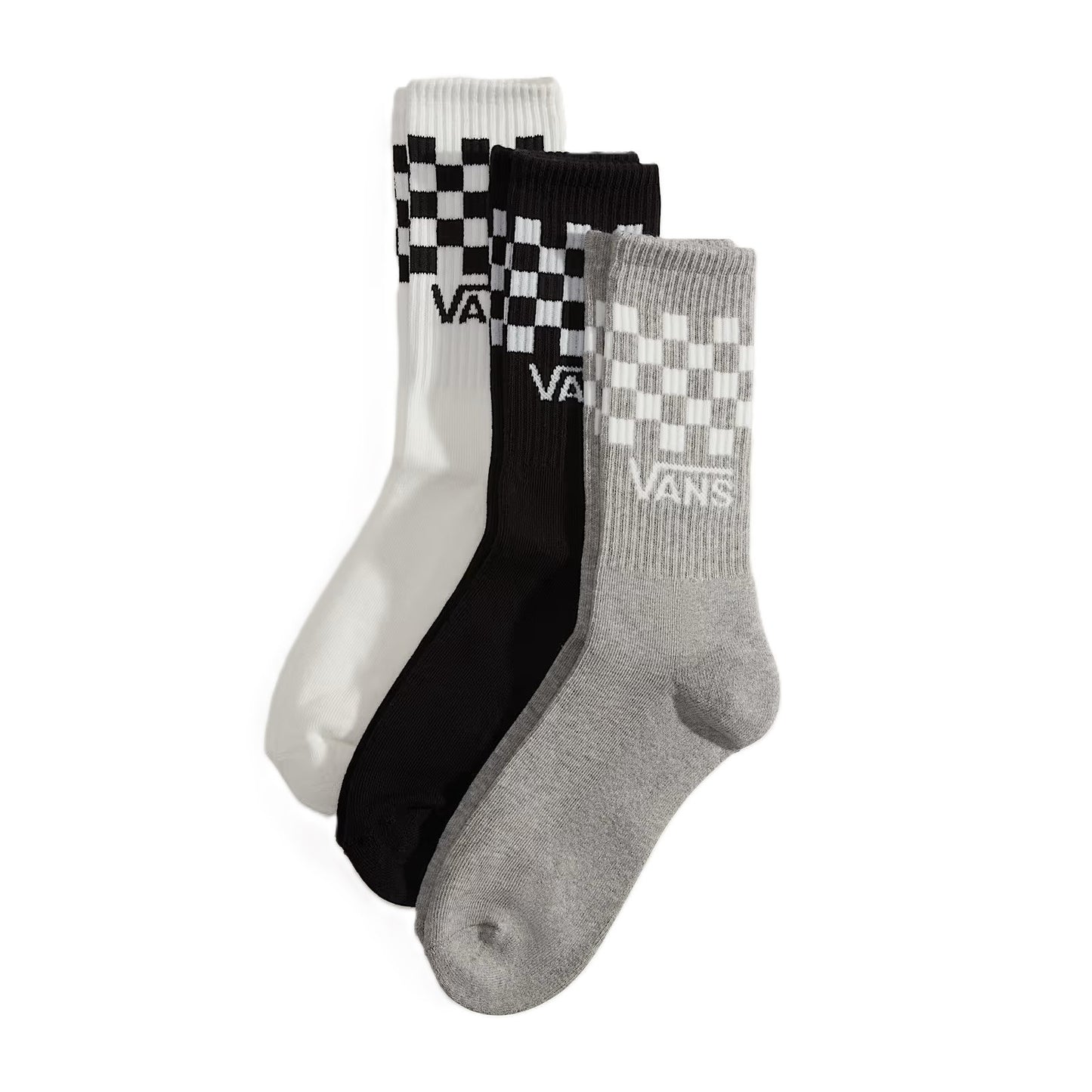 Chaussettes Vans Classic Half Crew Check Black White Grey