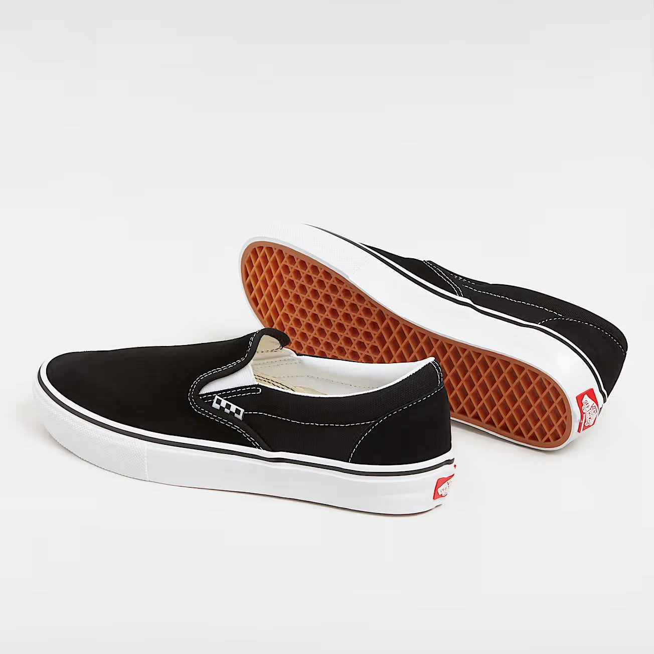 Vans Slip On Skate Black White