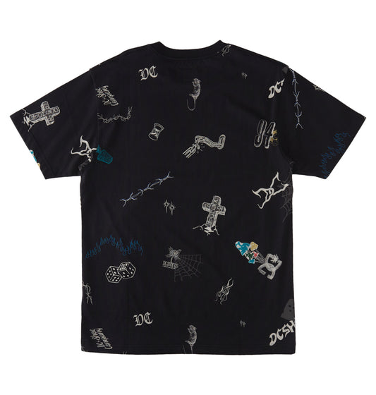 Tee shirt DC Shoes Scribble Noir