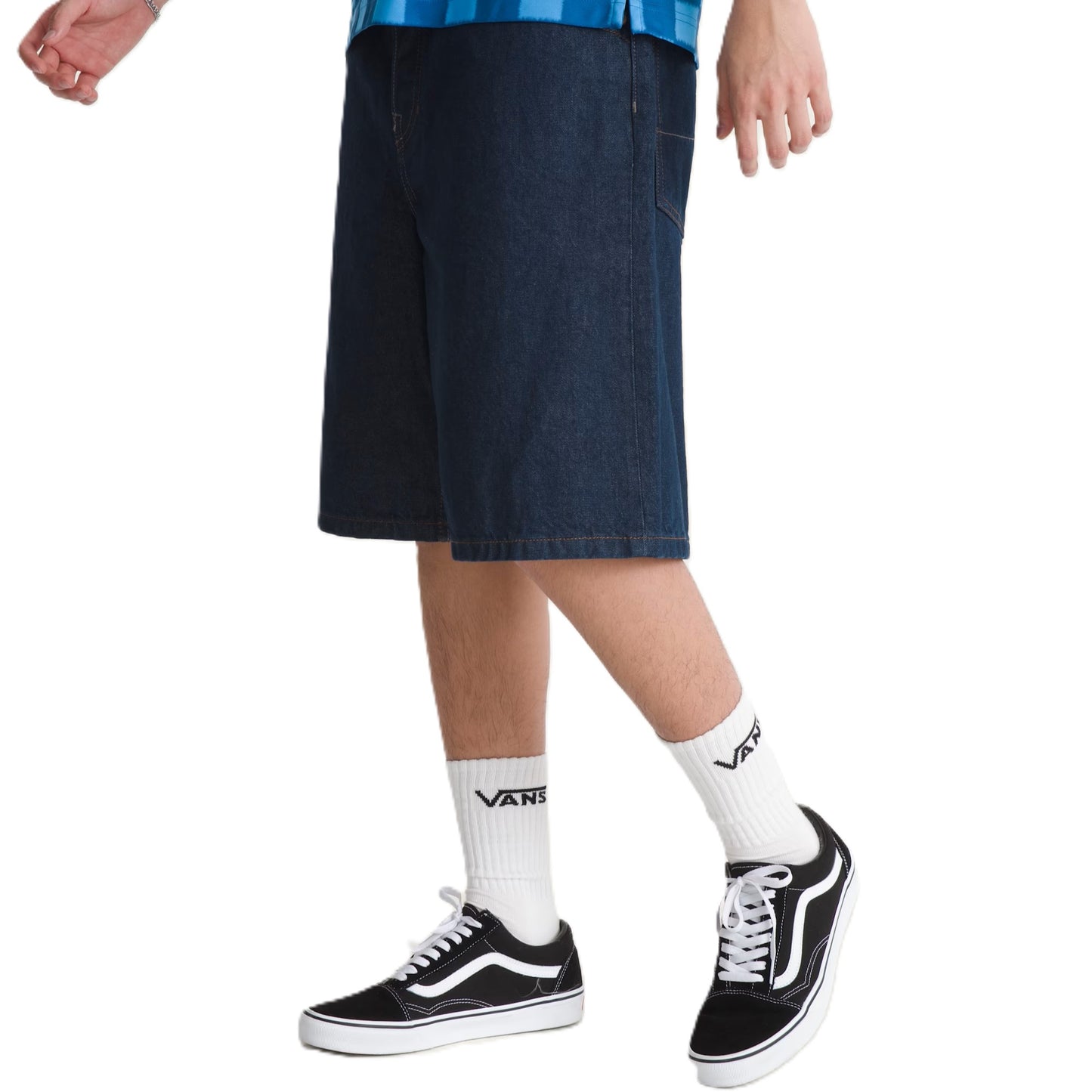 Short Vans Check 5 Baggy Denim Dark Rinse