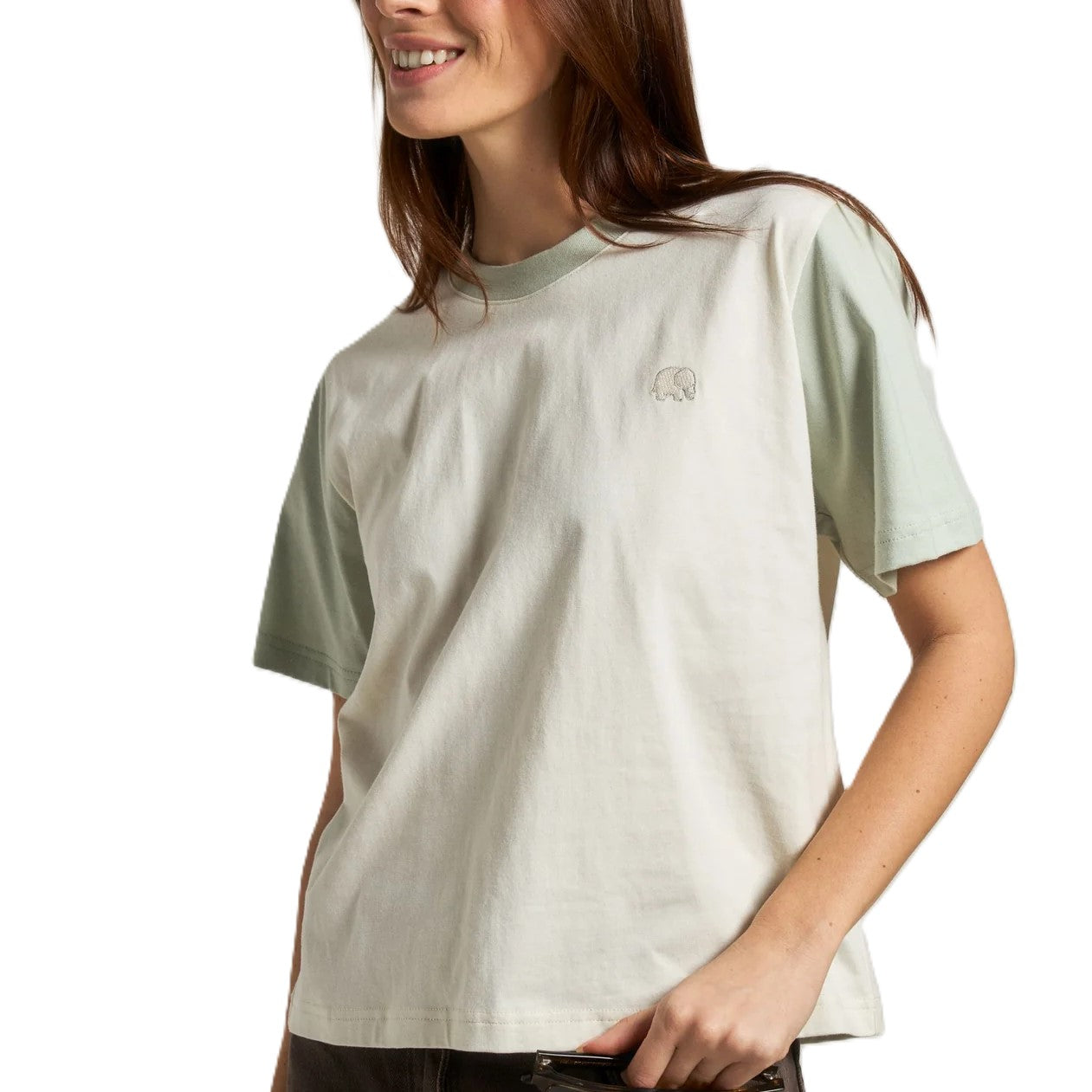 Tee Shirt Femme Trendsplant Color Block Sea Glass