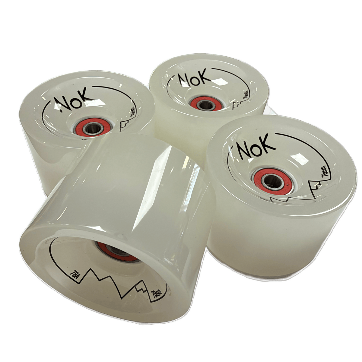 Roues de Cruiser Nok Clear White 78a 70mm