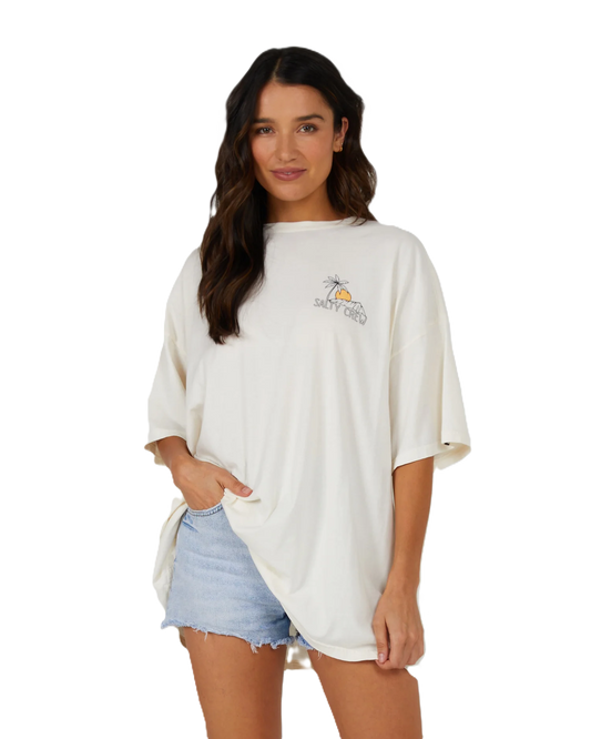 Tee-Shirt Salty Crew Joy Cover Up Off White