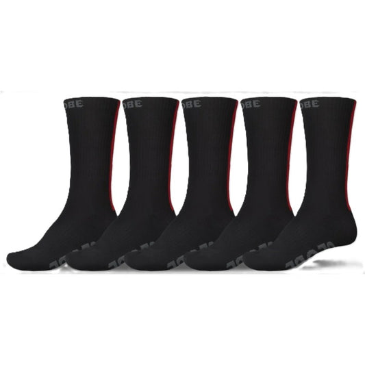 Chaussettes Globe Stripe Hi Black Red Pack de 5