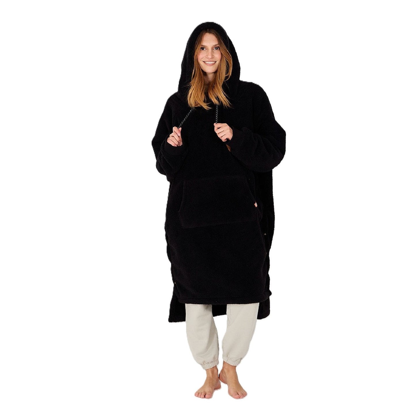 Poncho After Sofa Black Silk