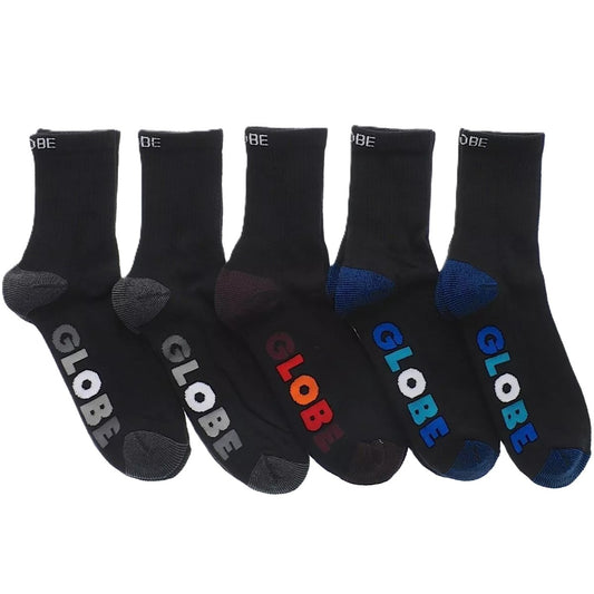 Chaussettes Globe Youth Multi Stripe Black Pack de 5