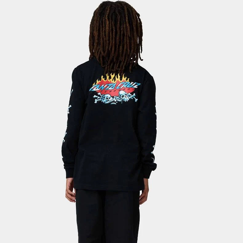 Tee-shirt Manches Longues Kid Santa Cruz Salba Voodoo Black