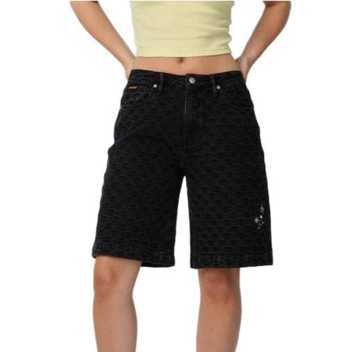 Short Femme Santa Cruz Split Sun Black Wash Check