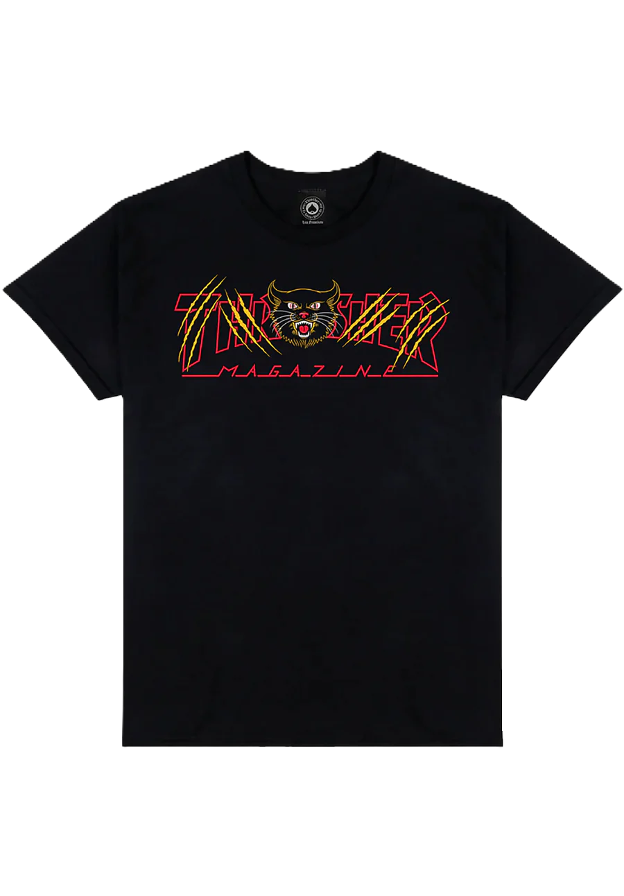 Tee-shirt Thrasher Gato Black