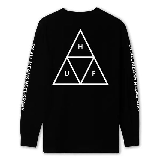 Tee Shirt LS Huf Essentials TT Black