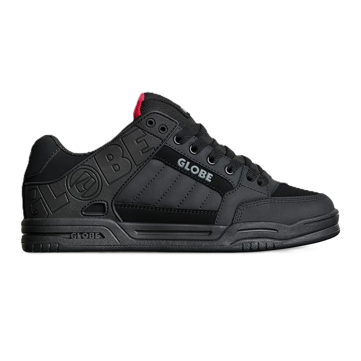 Globe Tilt Black Red Tartan