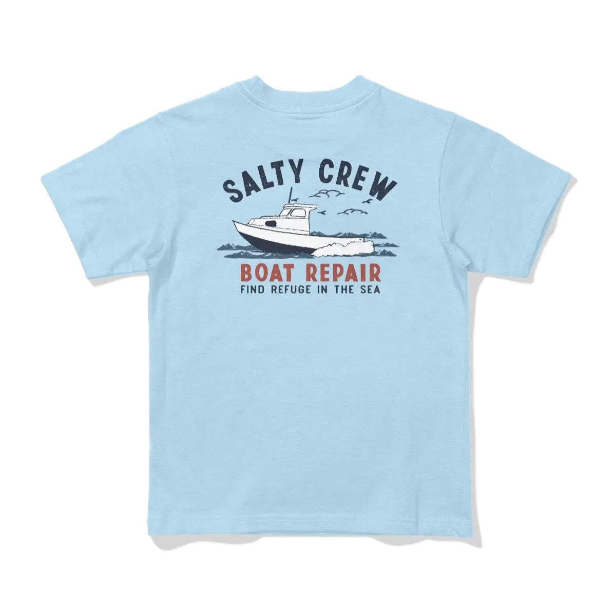 Tee-shirt Kid Salty Crew Boat Repaire Clear Sky