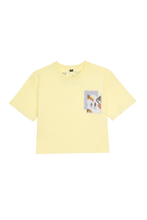 Charger l&#39;image dans la galerie, Tee-Shirt Crop Femme Picture Bleik Sunny Yellow
