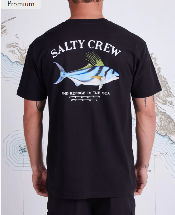 Tee-shirt Salty Crew Rooster Premium Black